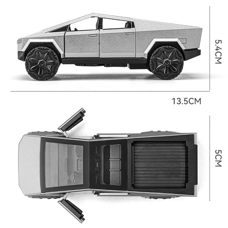 Mô Hình Xe Tải Tesla Bằng Hợp Kim Có Đèn Và Âm Thanh Tỉ Lệ 1: 36