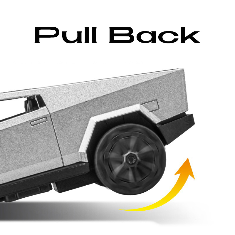 Mô Hình Xe Tải Tesla Bằng Hợp Kim Có Đèn Và Âm Thanh Tỉ Lệ 1: 36