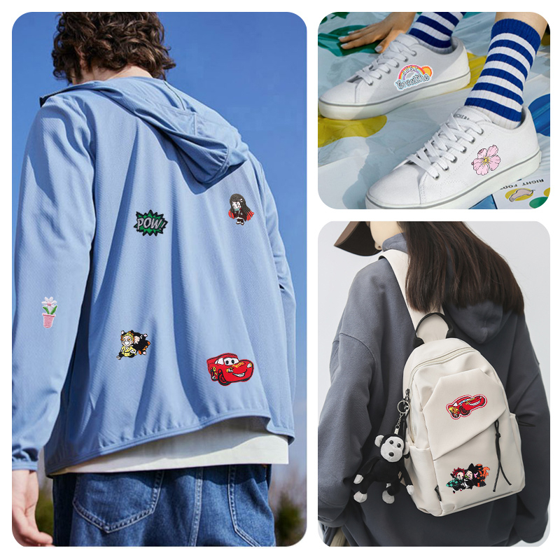 Miếng Vá Quần Jean Ropa Diy Hình Cây Xương Rồng Thêu Nhiệt Màu Cầu Vồng Mùa Hè