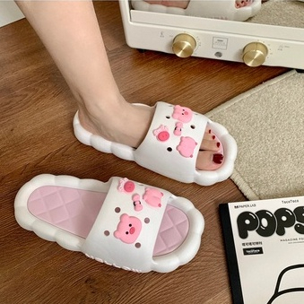 Dép Đế Dày Chống Trượt Họa Tiết Hoạt Hình Dễ Thương Cho Nữ