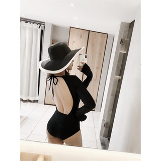 dài tay bikini đi biển 1 mảnh đẹp đồ bơi hàn quốc cho nữ set học sinh đồ tắm biển nữ một mảnh sexy kín đáo hở lưng cạp cao nâng ngực Phong Cách Hàn Quốc Thời Trang Mới Cho Nữ