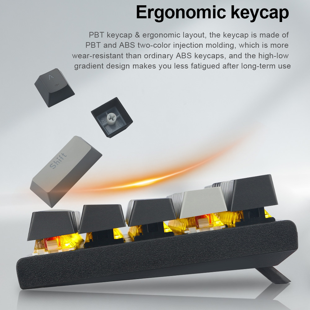 Bàn Phím Cơ Gaming E-YOOSO Z11 USB 60% Mini 61 Phím Có Dây Cáp Có Thể Tháo Rời