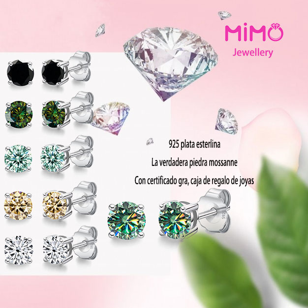 bông tai moissanite chính hãng s925 sterling bạc bốn chân mossanite kim cương bông tai