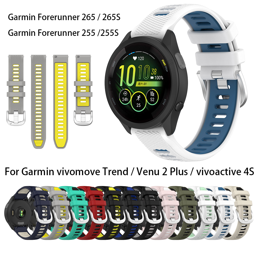 Dành cho Garmin Forerunner 265 265S 255 255 255S vivomove xu hướng Venu SQ 2 plus vivoactive 3 4 dây