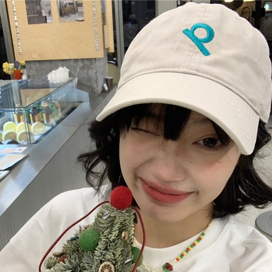Mũ Lưỡi Trai Thêu Chữ P Phong Cách Đường Phố Hàn Quốc Thời Trang Xuân Hè Cho Nam Và Nữ