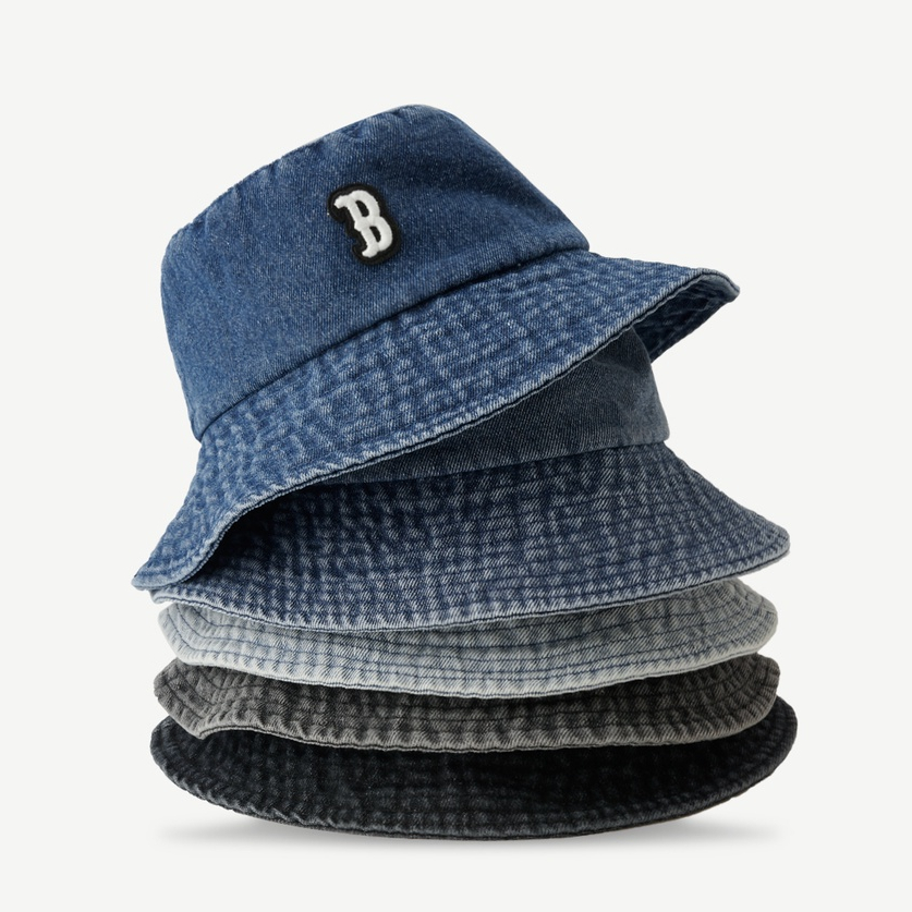 Nón Tai Bèo Denim In Chữ B Phong Cách Đường Phố Hàn Quốc Thời Trang Xuân Hè Cho Nam Và Nữ