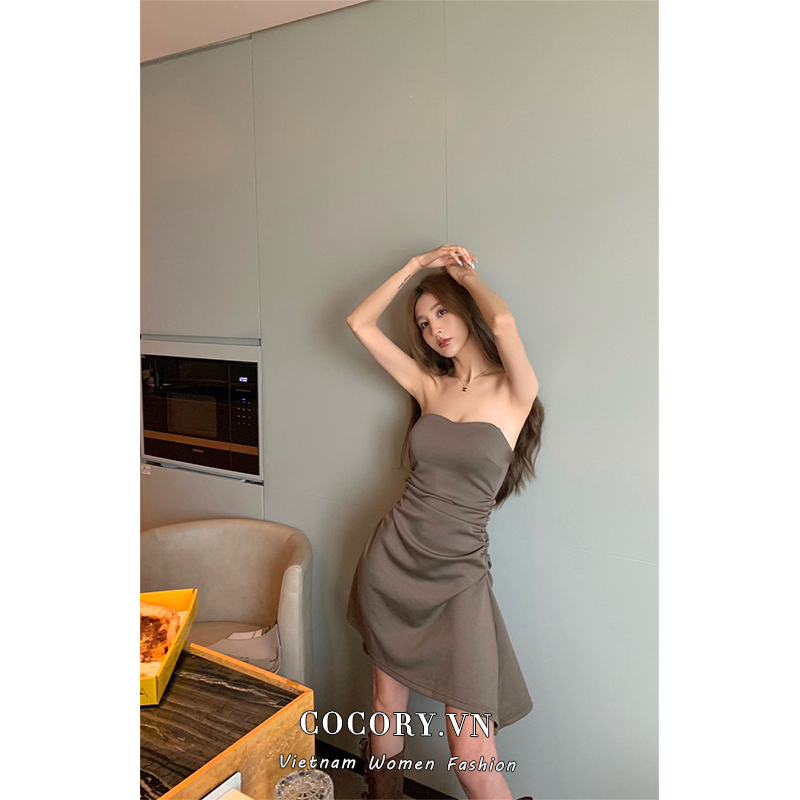 Cocory vn Đầm Thời Trang Mùa Hè Phong Cách Retro Quyến Rũ Cho Nữ