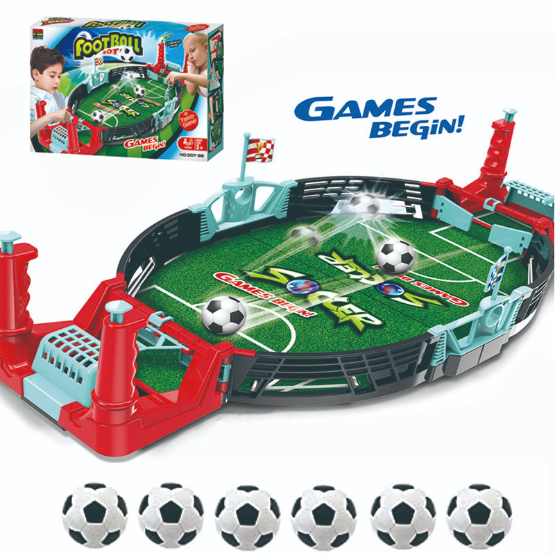 Gamma Baby-Football Table Interactive Game - Mini Tabletop Soccer Pinball Games Set with 2 Balls, Hand-Eye Coordination Classic Interactive Indoor Tabletop Football Sport Board Games for Family Adults Kids (Set)