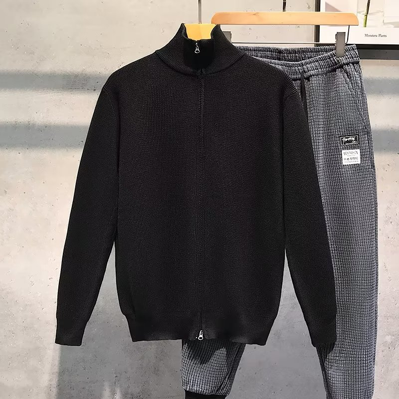 Áo Khoác Cardigan Cao Cấp Thiết Kế Hai Khóa Kéo Đôi Màu Trơn Phong Cách Đường Phố Thời Trang Xuân Thu 2022 Mới Dành Cho Bạn Nam