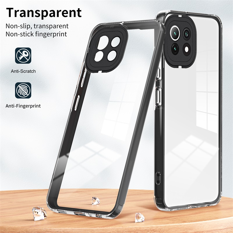 Ốp Điện Thoại TPU Mềm Viền PC 3 Trong 1 Chống Rơi Màu Macaron Cho Xiaomi Mi 13 11 Lite 5G NE