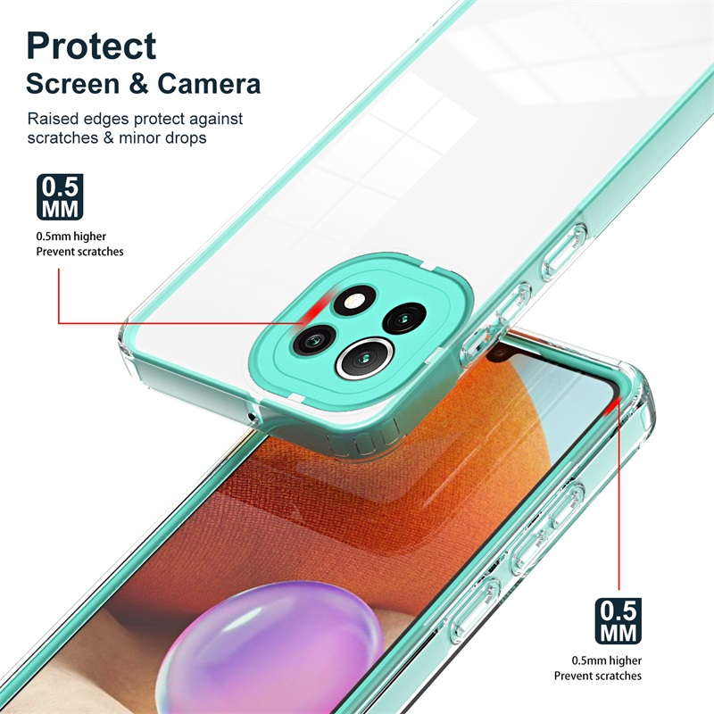 Ốp Điện Thoại TPU Mềm Viền PC 3 Trong 1 Chống Rơi Màu Macaron Cho Xiaomi Mi 13 11 Lite 5G NE