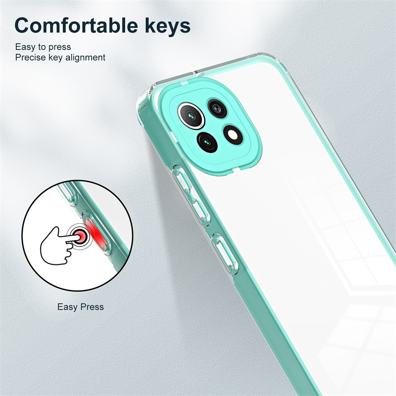 Ốp Điện Thoại TPU Mềm Viền PC 3 Trong 1 Chống Rơi Màu Macaron Cho Xiaomi Mi 13 11 Lite 5G NE