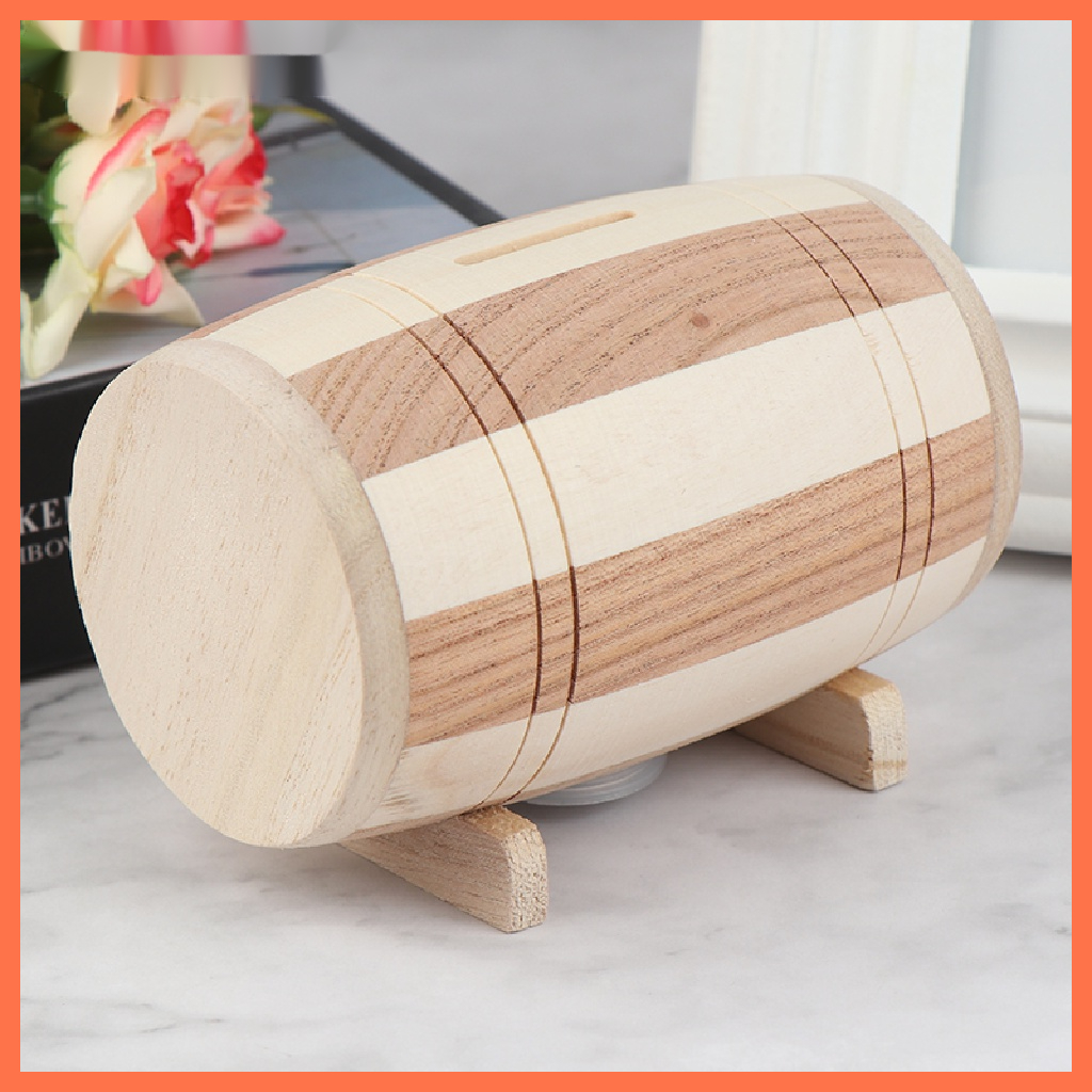 Mới Ống Heo Tiết Kiệm Tiền Bằng Gỗ Hình Chữ Cái Sáng Tạo Trang Trí Nhà Cửa