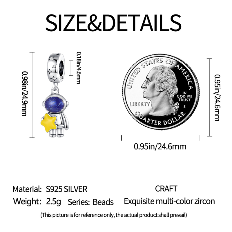 Hạt Bạc Sterling 925 Hình Thiên Hà Không Gian Galaxy 2023 Dùng Làm Trang Sức DIY