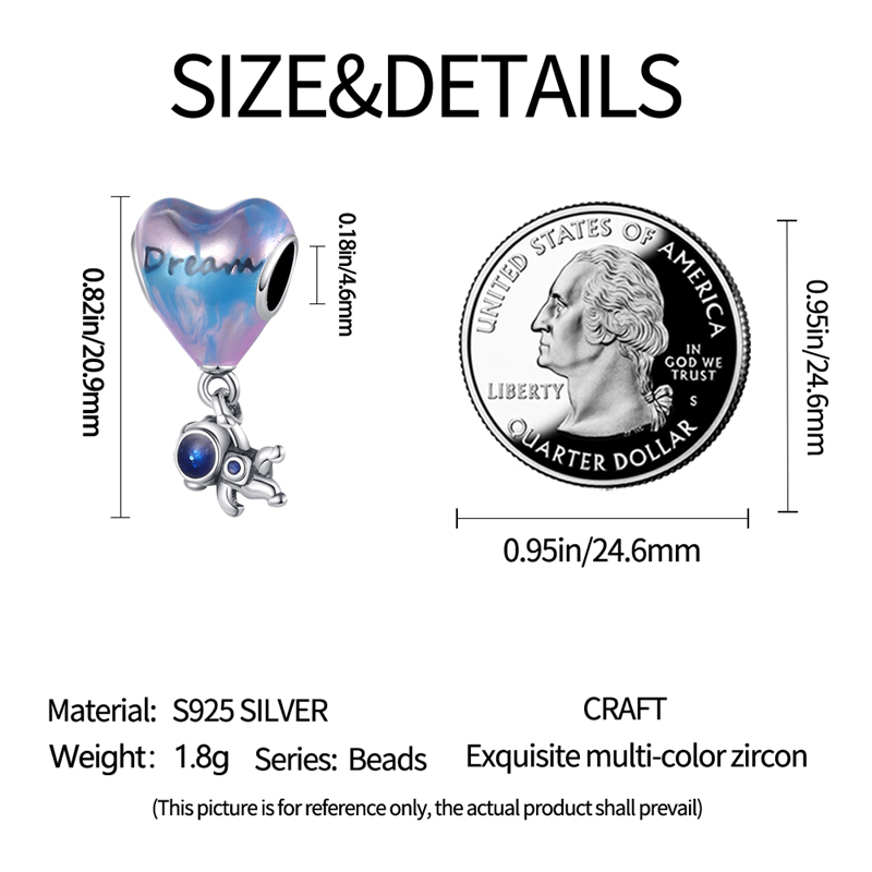 Hạt Bạc Sterling 925 Hình Thiên Hà Không Gian Galaxy 2023 Dùng Làm Trang Sức DIY