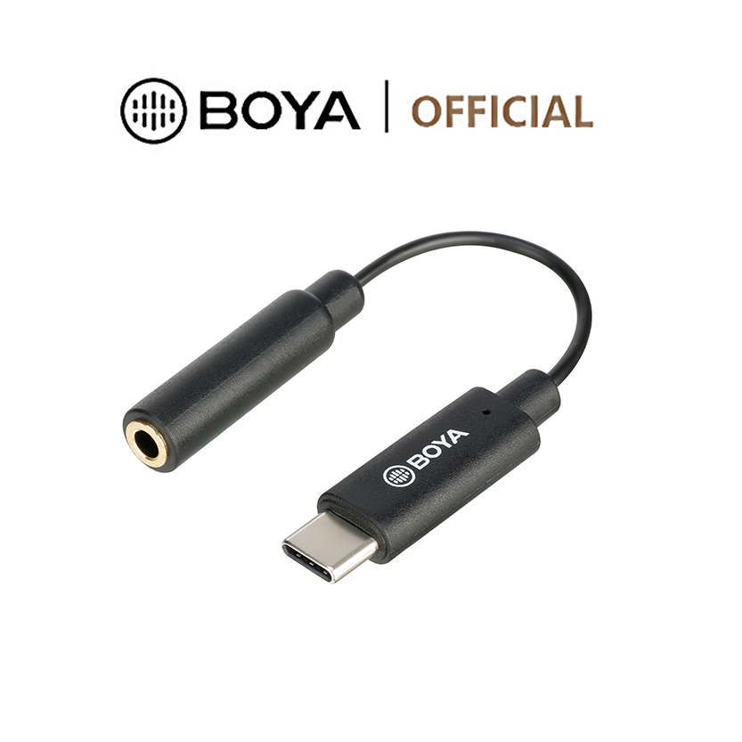 BOYA BY-K4 Đầu Chuyển Đổi Âm Thanh3.5mm Sang Type-C Cho Điện Thoại Android / Macbook / iPad / Microphone / DJI OSMO ACITON 3