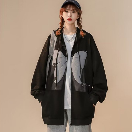 Áo khoác nam nỉ cardigan mỏng có nón họa tiết ngôi sao năm cánh phong cách hip hop mỹ cho nam nữ