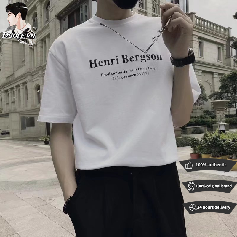 Áo Thun t-shirt Tay Ngắn Cổ Tròn In Chữ Đơn Giản Thời Trang Hàn Quốc Kích Thước Lớn Camisa masculina Dành Cho Nam Nữ simple áo phông rộng bigsize áo phông trắng summer áo phông unisex