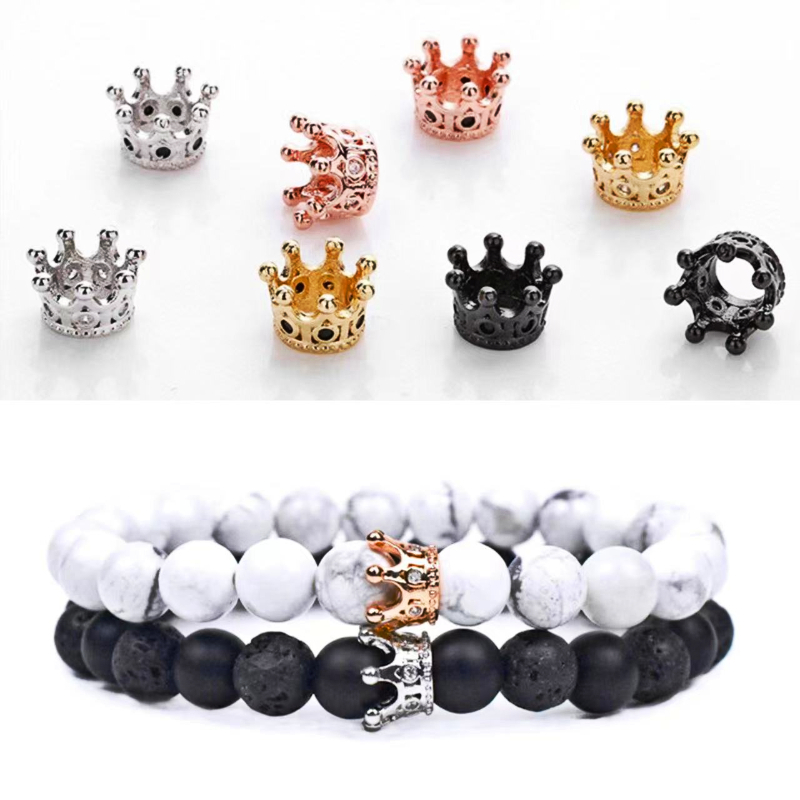 Chuỗi Hạt Hình Vương Miện Lỗ Lớn Dùng Làm Trang Sức DIY