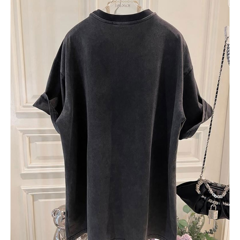 Áo Thun cotton Nguyên Chất 230g Dáng Rộng In Họa Tiết Cổ Điển Phong Cách Mỹ