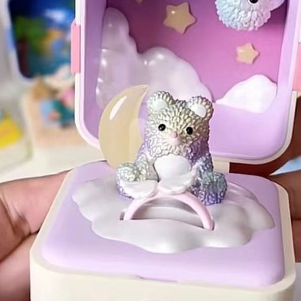 Hộp Quà Tặng Trang Trí Nhẫn Đeo Ngón Tay Chủ Đề Lãng Mạn