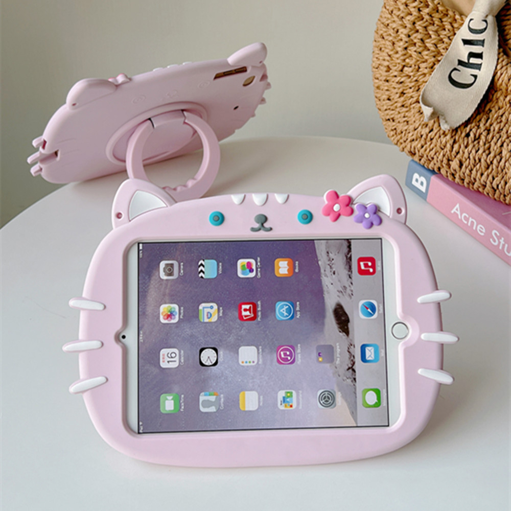 For Samsung Galaxy Tab A8 SM-X200 S6 A7 Lite T220 T290 T510 T500 P610 Cute Pattern Kids Cartoon Silicone Soft Case With Stand Shockproof Tablet Cover