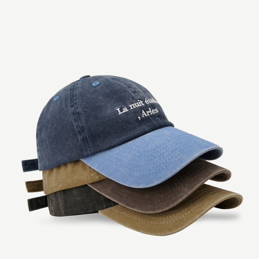 Nón Lưỡi Trai Thêu Chữ Phối Màu Cá Tính Thời Trang Đường Phố Cho Nam Nữ