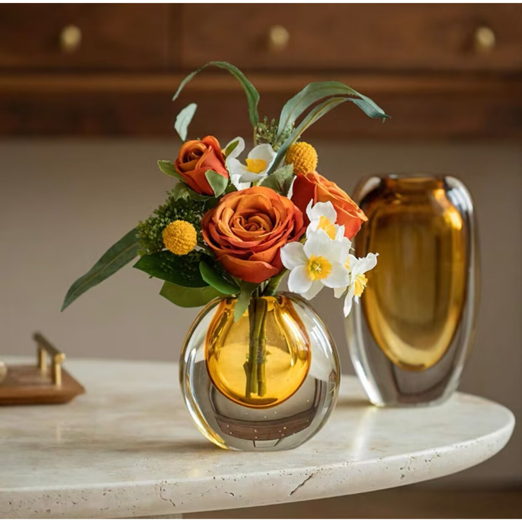 Bình Hoa Thủy Tinh Cao Cấp Phong Cách Châu Âu