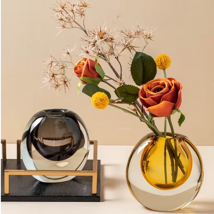 Bình Hoa Thủy Tinh Cao Cấp Phong Cách Châu Âu