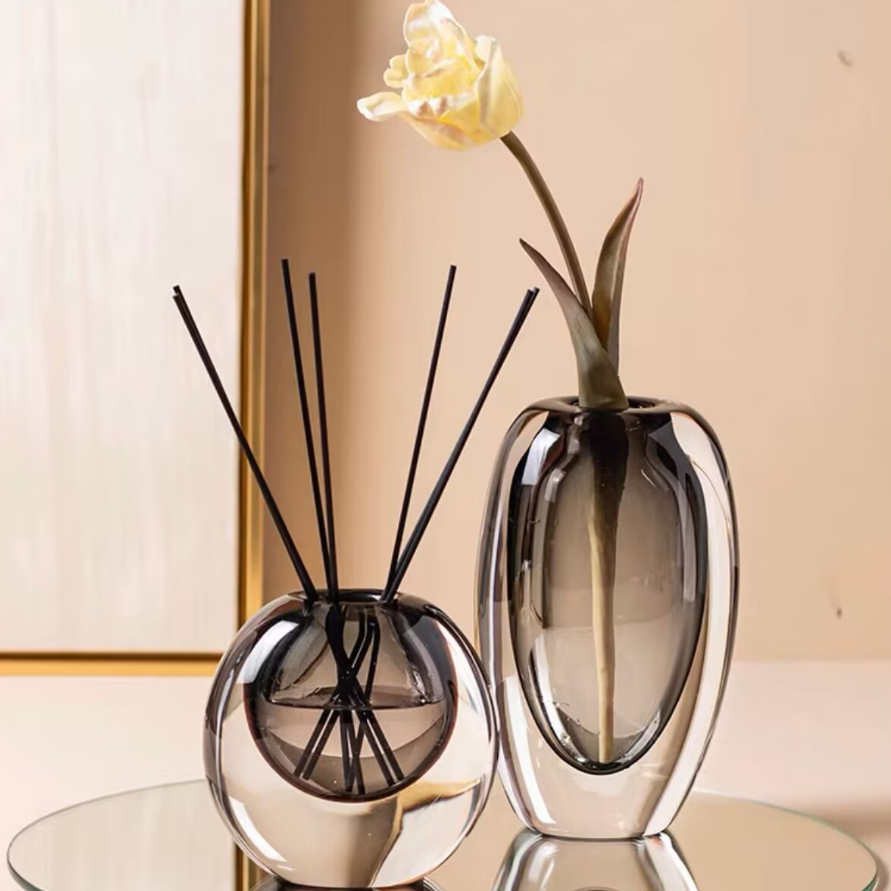Bình Hoa Thủy Tinh Cao Cấp Phong Cách Châu Âu