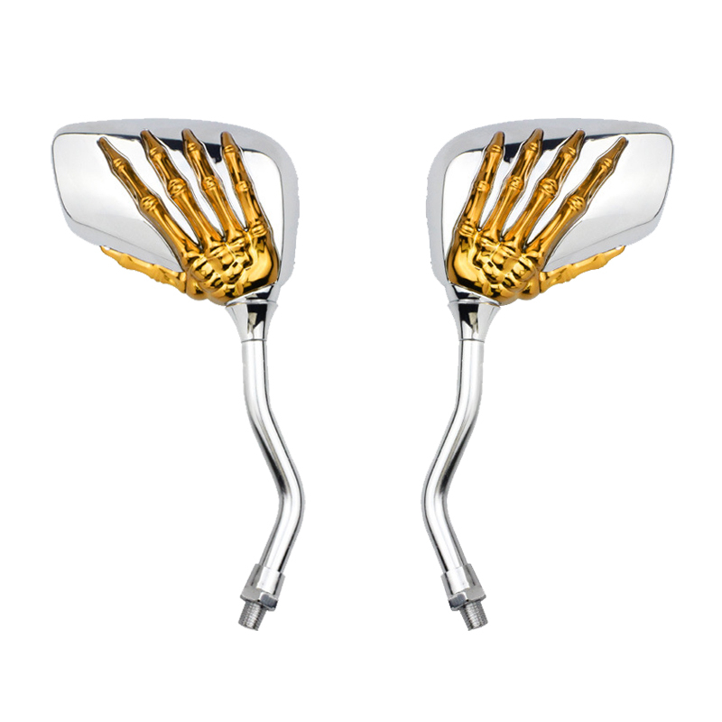 Gương Chiếu Hậu Họa Tiết Đầu Lâu Độc Đáo Cho Xe Mô Tô