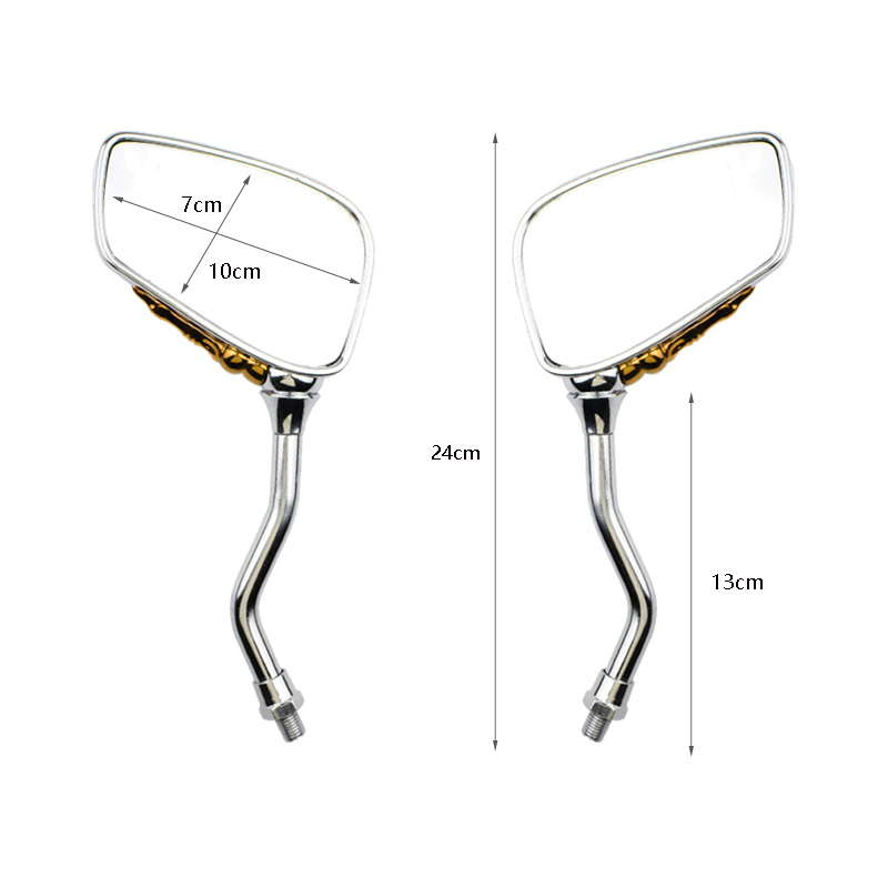 Gương Chiếu Hậu Họa Tiết Đầu Lâu Độc Đáo Cho Xe Mô Tô