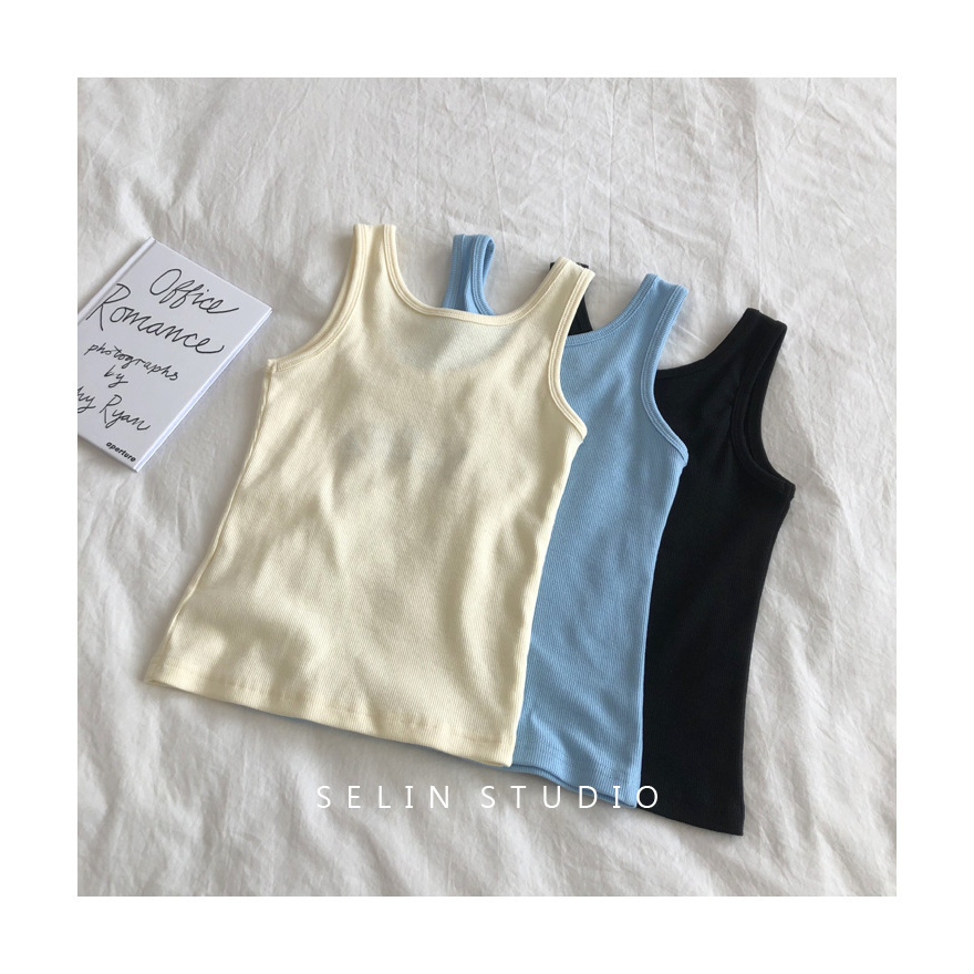 Áo Thun Thể Thao Sát Nách Thiết Kế Mới Thời Trang Mùa Hè Theo Phong Cách Hàn Quốc Cho Nữ