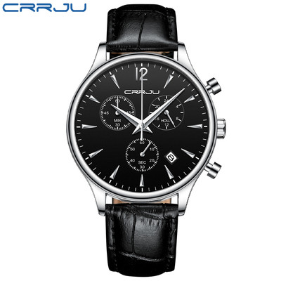 Crrju Đồng Hồ quartz Chống Thấm Nước Đa Năng Với Dây Đeo Da 2272 x