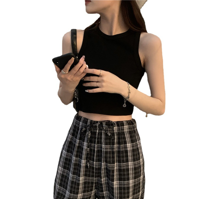 Áo Thun Thể Thao Sát Nách Cổ Tròn Thiết Kế Mới Thời Trang Mùa Hè Theo Phong Cách Hàn Quốc Cho Nữ