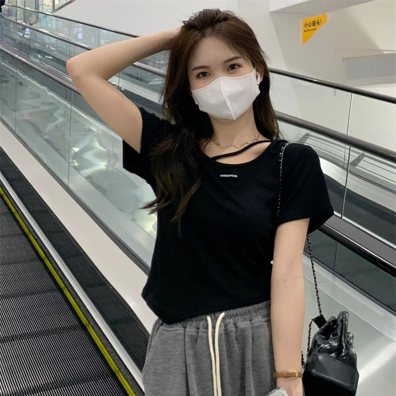 Áo Thun Tay Ngắn Thiết Kế Mới Thời Trang Mùa Hè Theo Phong Cách Hàn Quốc Cho Nữ