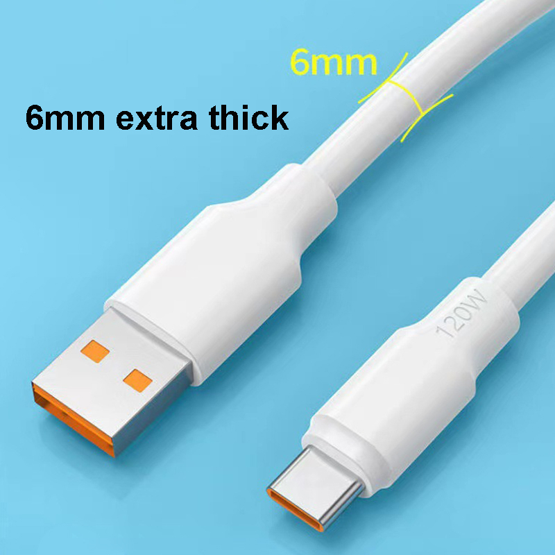 Dây Cáp Sạc Nhanh 120W 6A USB Loại C Dành Cho Xiaomi OPPO POCO Samsung
