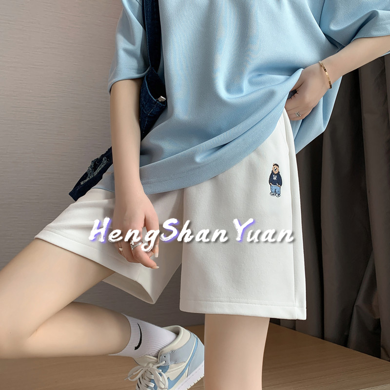 Quần Short Thể Thao Vải cotton Mỏng Ống Rộng Thiết Kế Năng Động Cho Nữ