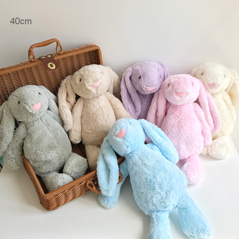 Thỏ Nhồi Bông Tai Dài 25 / 40 / 60cm Mềm Mại Đáng Yêu Cho Bé