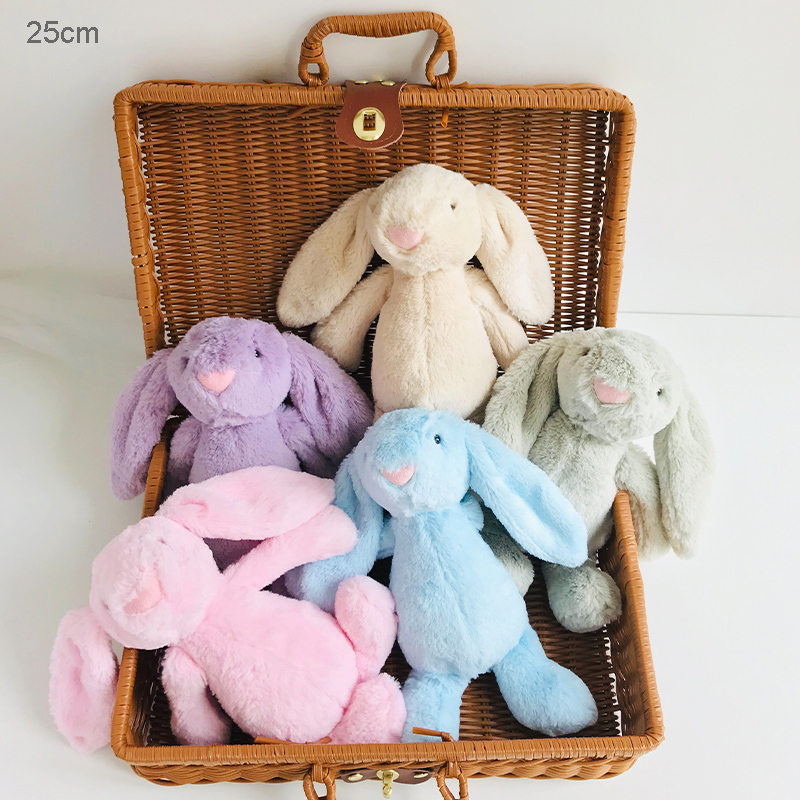 Thỏ Nhồi Bông Tai Dài 25 / 40 / 60cm Mềm Mại Đáng Yêu Cho Bé