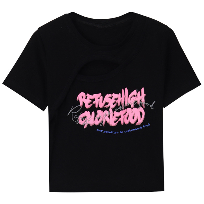 Áo Thun Tay Ngắn Cổ Tròn Thiết Kế Mới Thời Trang Mùa Hè Theo Phong Cách Hàn Quốc Cho Nữ