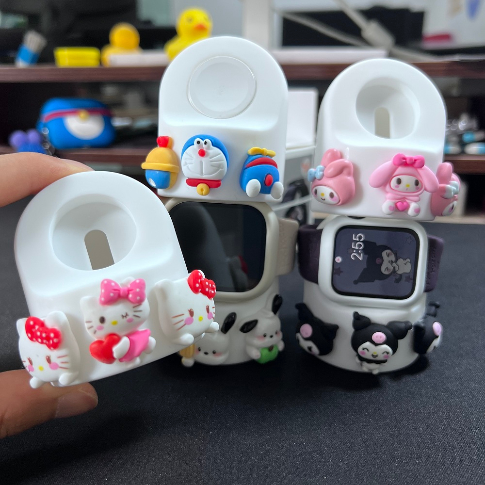 Đế Sạc Bằng Silicon Hình Gấu Pachacco Kuromi Dễ Thương Cho Apple Watch Ultra se Series 8 7 6 1 2 3 4 5 45mm 41mm 38mm 40mm 42mm 44mm