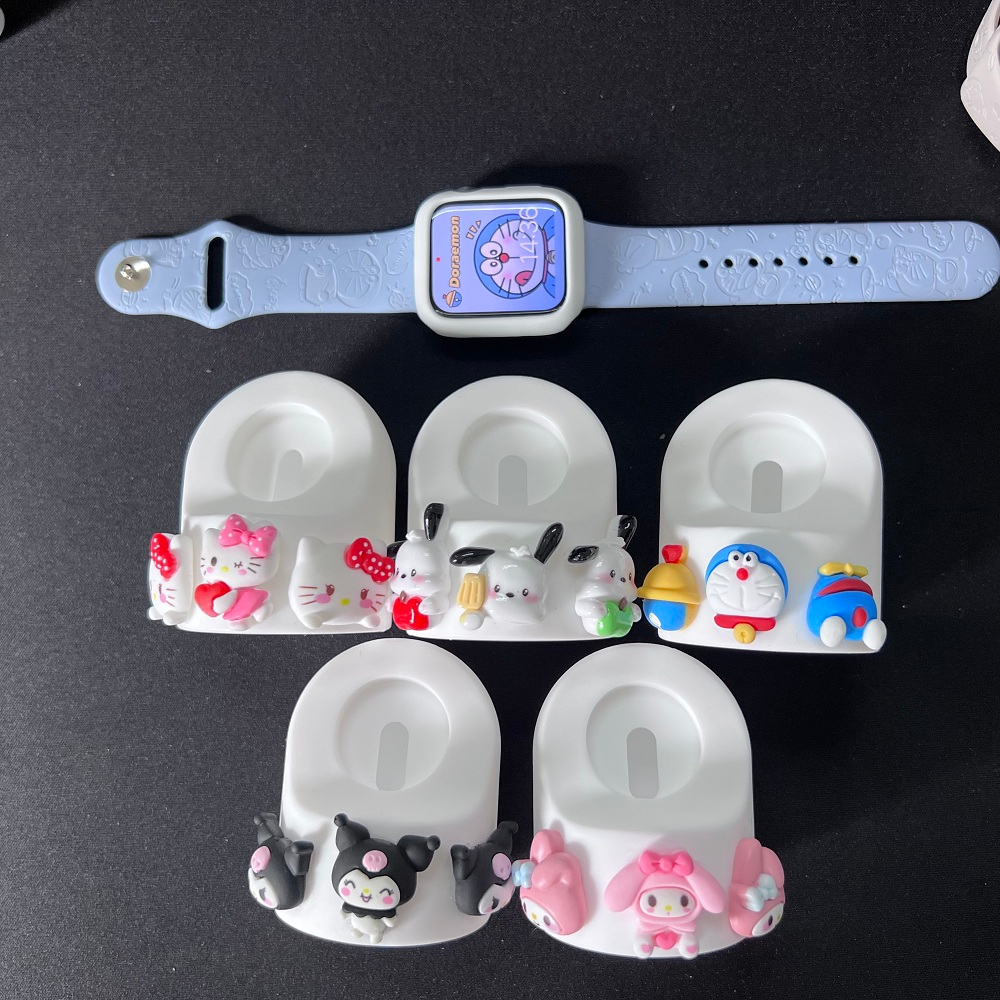 Đế Sạc Bằng Silicon Hình Gấu Pachacco Kuromi Dễ Thương Cho Apple Watch Ultra se Series 8 7 6 1 2 3 4 5 45mm 41mm 38mm 40mm 42mm 44mm