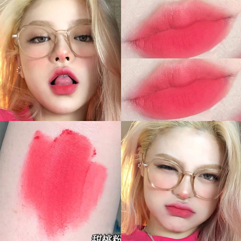 Son Môi Dạng Lỏng Dưỡng Ẩm Lâu Trôi Chống Thấm Nước Màu Hồng Cherry Phong Cách Hàn Quốc