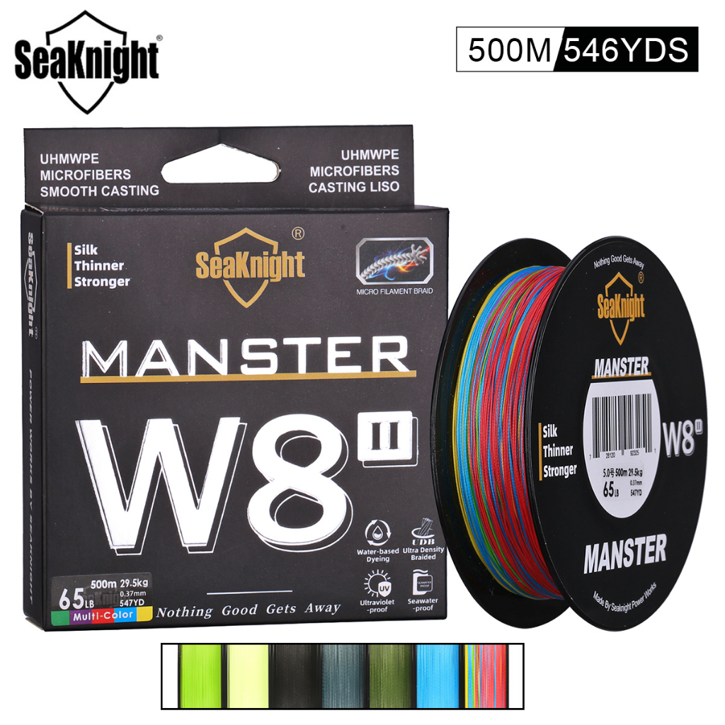 Seaknight Cuộn Dây Câu Cá Bện 8 Sợi pe w8 ii 500m 17-100lb