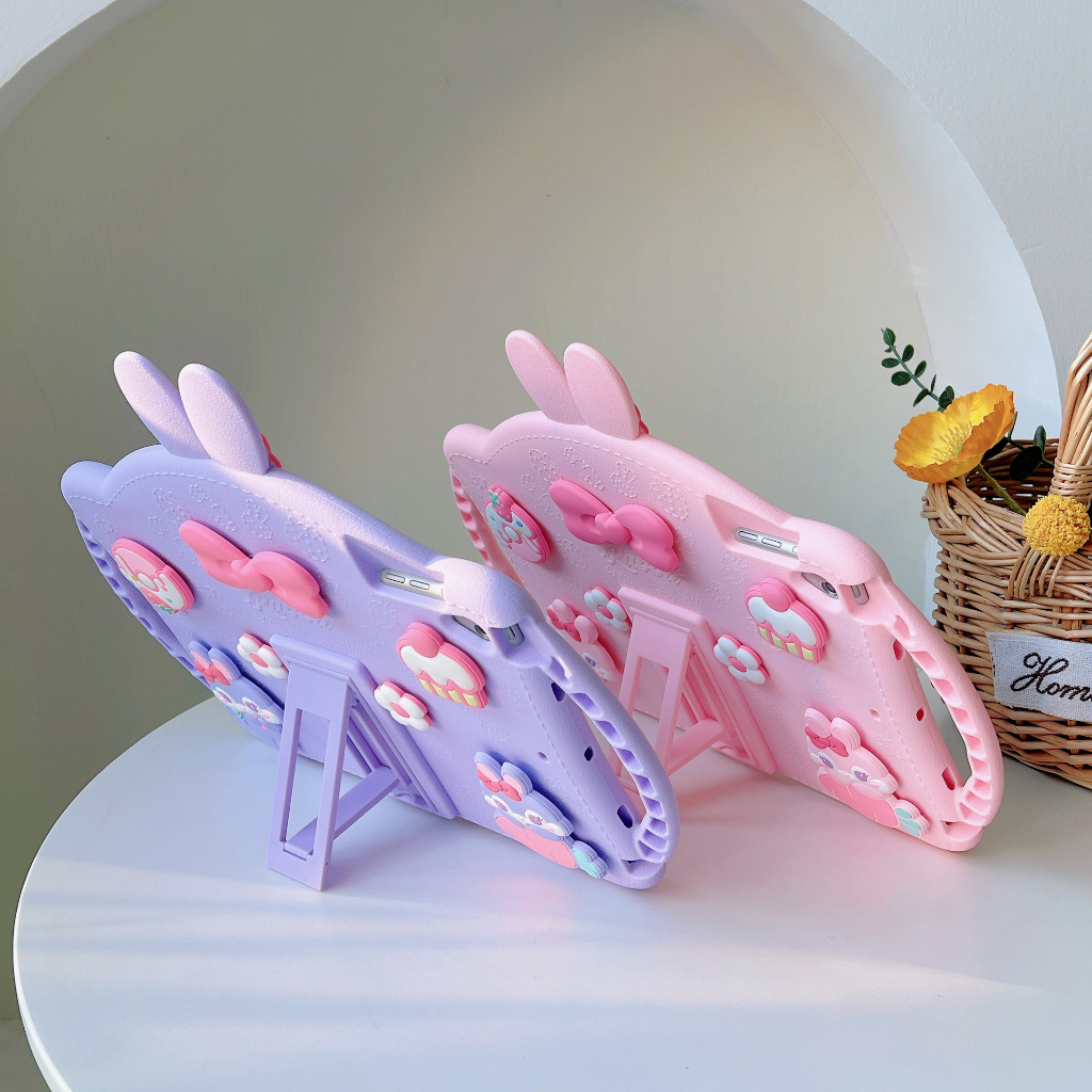 Ốp Máy Tính Bảng Silicon Hoạt Hình Dễ Thương Cho iPad Pro 9.7 10.5 10.2 9th 9 8th 2018 2017 Air 1 2 3 Mini 2 3 4 5