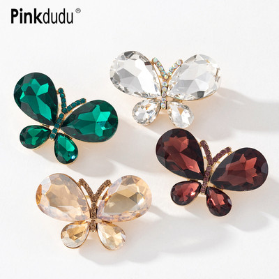 Ghim cài áo Pinkdudu PD821 bằng hợp kim kiểu bướm mặt kính thời trang