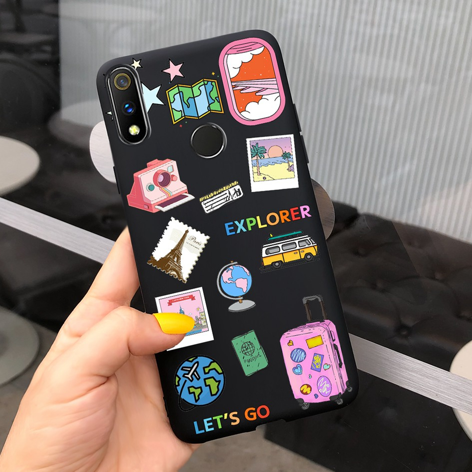 Ốp Điện Thoại Mềm In Hoạt Hình Cho Realme C3 RMX2027 RMX2020 RMX2021 Realme 3 Pro 3i Realme3