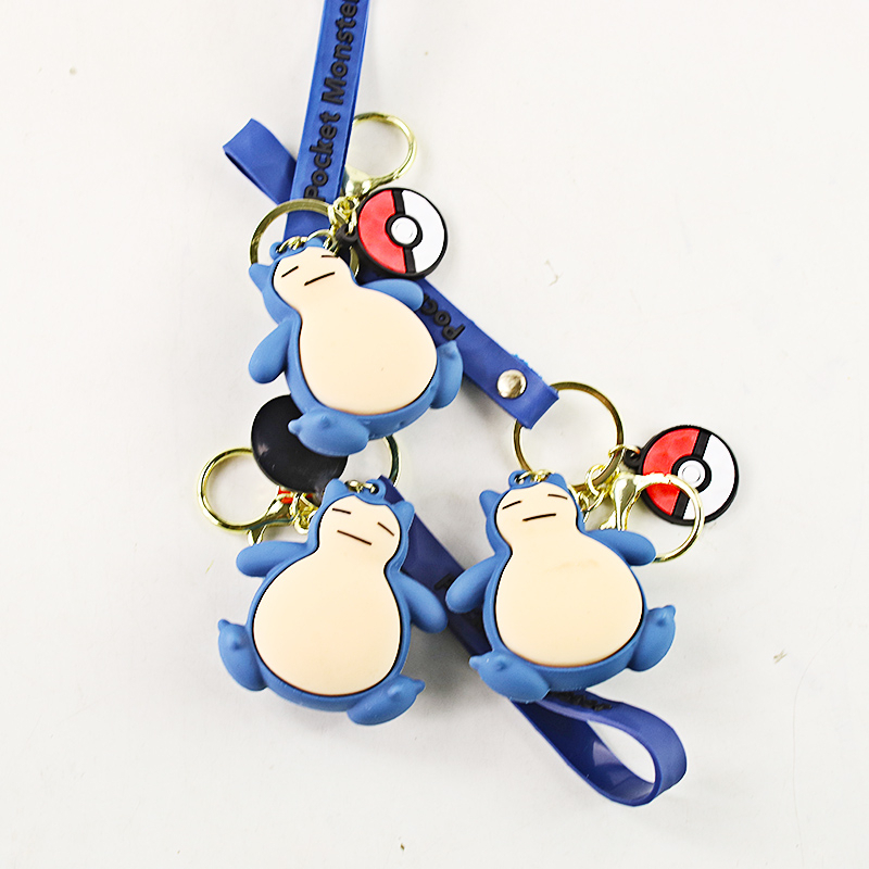 Móc Khóa Hình Pokemon Snorlax Hai Mặt 6cm Dễ Thương