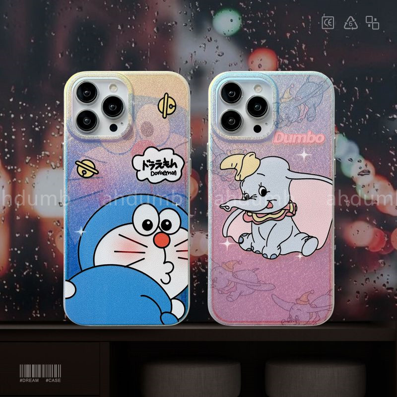 Ốp Điện Thoại Lụa In Hoạt Hình Doraemon Cho iPhone14proMax 13Promax 14Pro 12Pro 13 11
